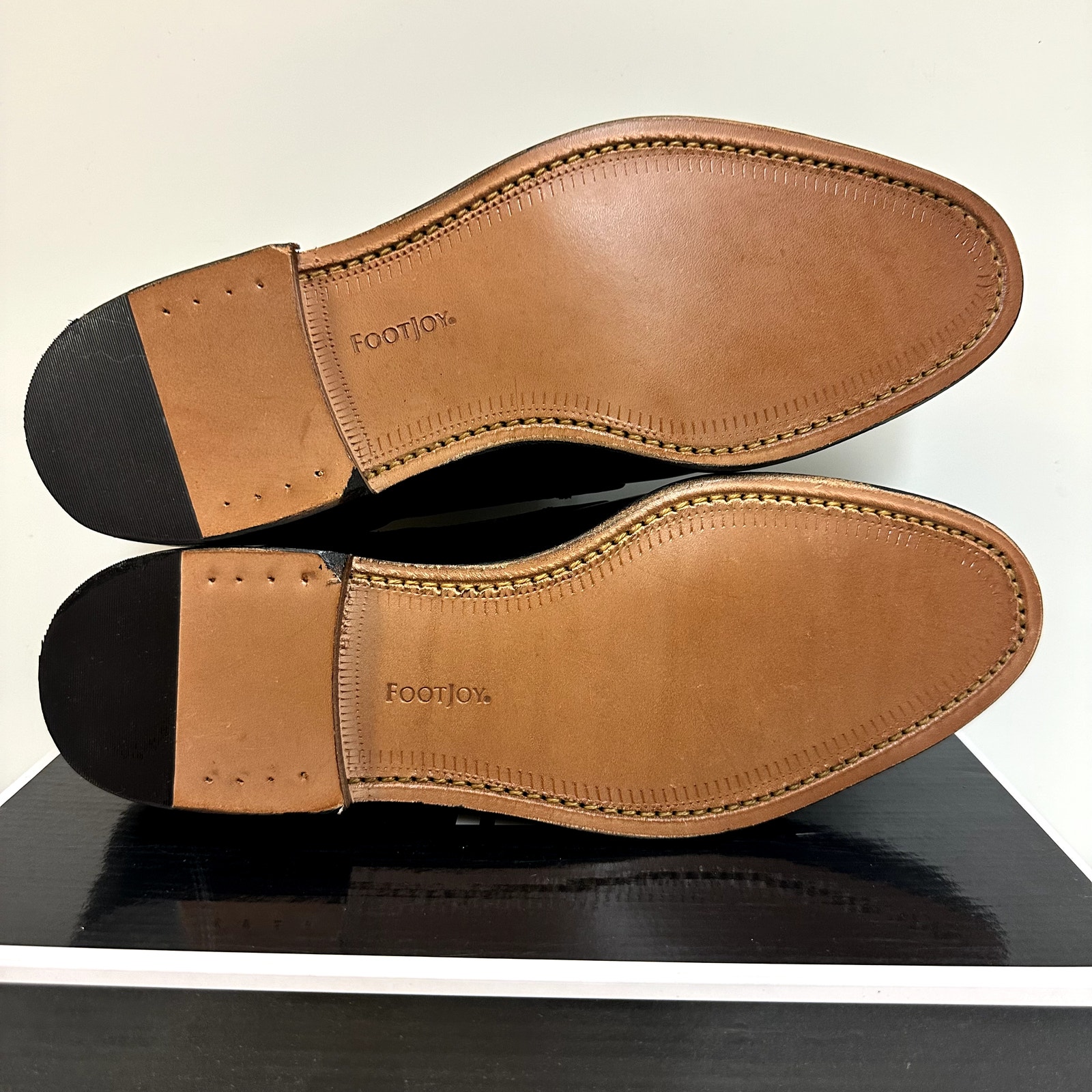 Nib Rancourt & Co. X Footjoy Split Toe Derby Dress Shoe Black Calf 79213 8.5 C — image 2 of 8